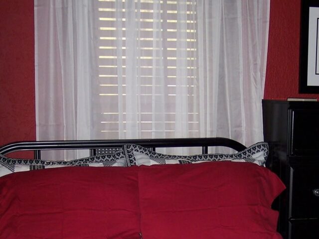 Black & White & Red Window Valances
