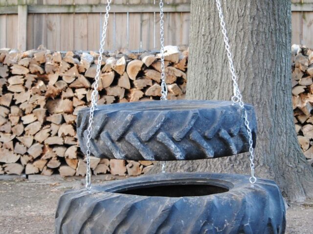 Happy Little Tire Swing