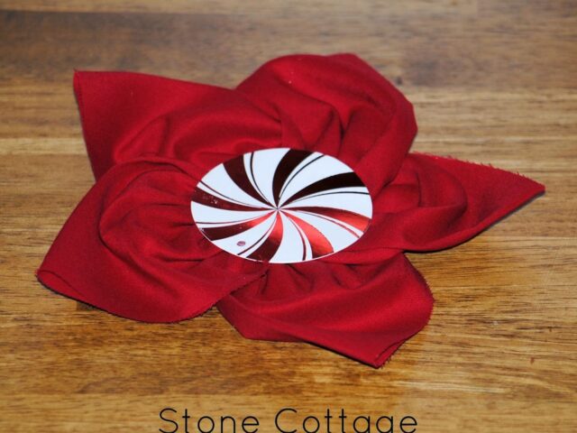 Fabric Poinsettias