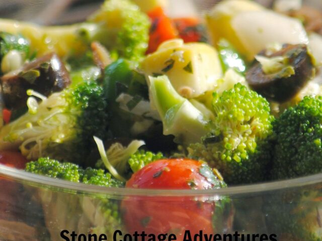 Chopped Broccoli Salad with Parsley Dressing