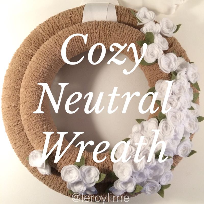 Cozy Neutral Chenille Wreath - LeroyLime