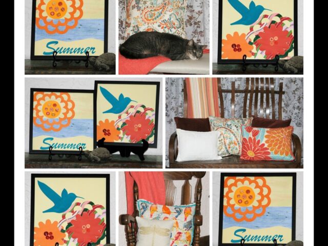 Craft Room Destash Challenge – Framing Summer in Card Stock