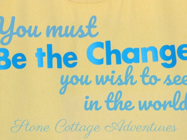 Be the Change Tote Bag Upcycle