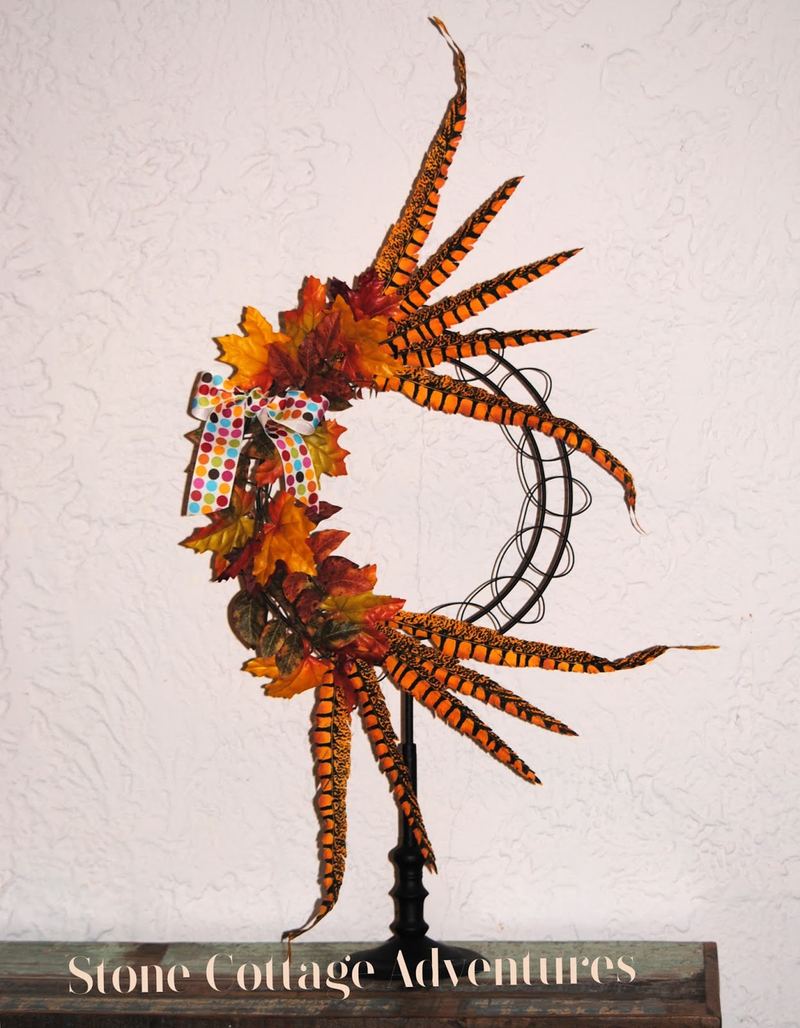 Autumn Wreath for Craft Room De Stash Challenge – photo 5