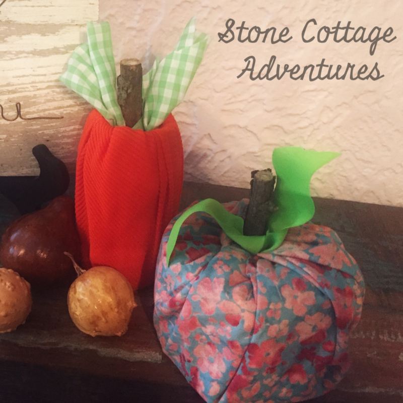 Fabric Pumpkins for September's Upcycle Challenge – photo 1