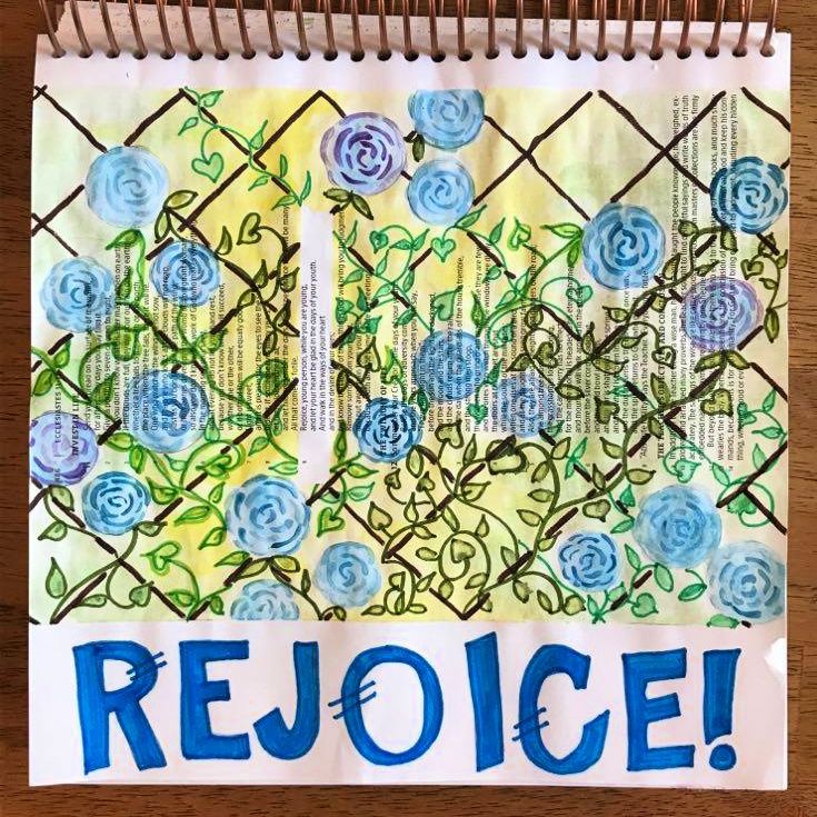 Sort of Silent Saturday Bible Journaling Page – photo 1