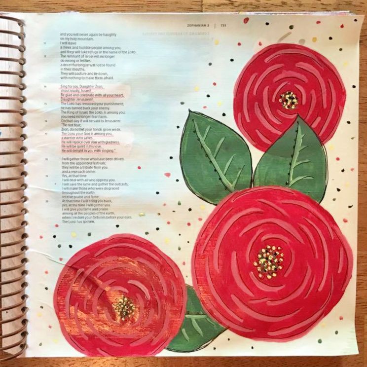 A Tutorial for Bible Journaling Simple Circle Flowers – photo 1