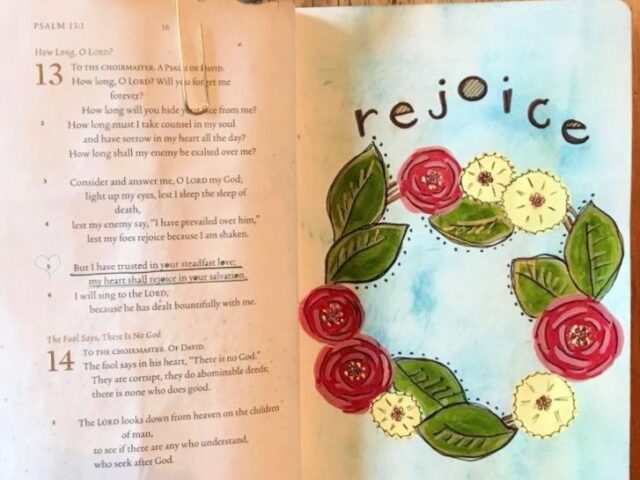 Bible Journaling Tutorial for a Vine Wreath