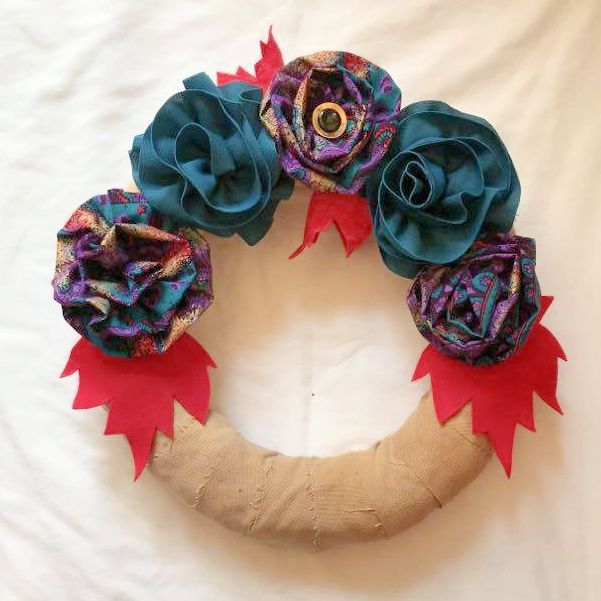 Sewing Fabric Flowers for an Autumn Wreath – photo 12