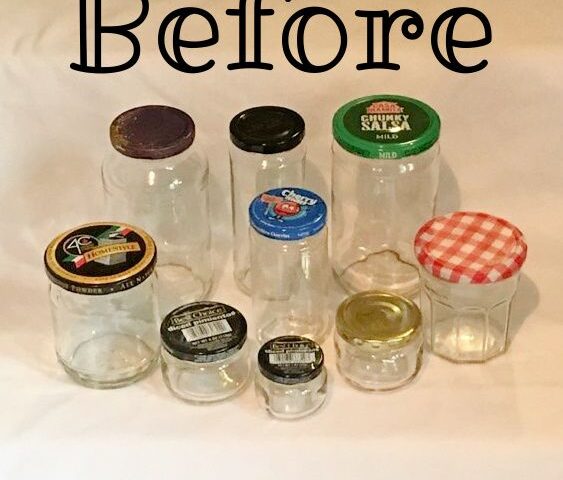 Re Purposing Jars into Pretty Vanity Organizers